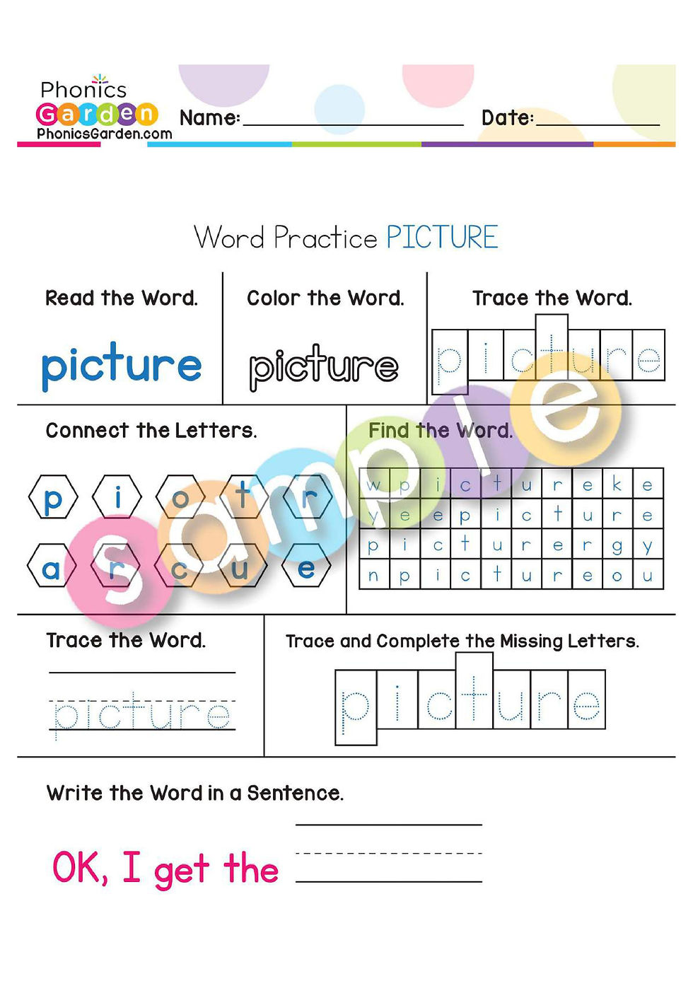 Thumbnail: Sight Word "PICTURE" | Bundle | 20 Pages