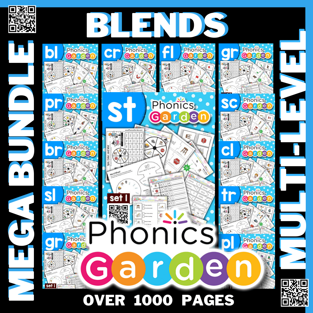 Consonant Blends Multi-Level BUNDLE | Pat-a-Word | OVER 1000 PAGES