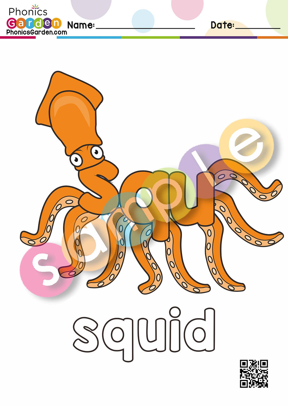 Thumbnail: SQU | Letter Craft | squid | S-Blends | 7 Pages