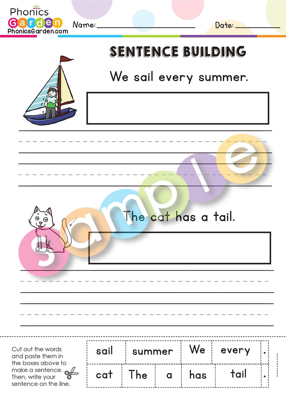 Thumbnail: AIL | Pat-a-Word | Word Family Bundle | 85 Pages