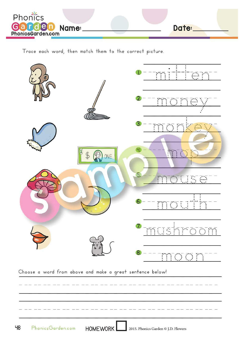 Thumbnail: Mm | Phonics | Spelling | Vocabulary | ORANGE | 9 Pages