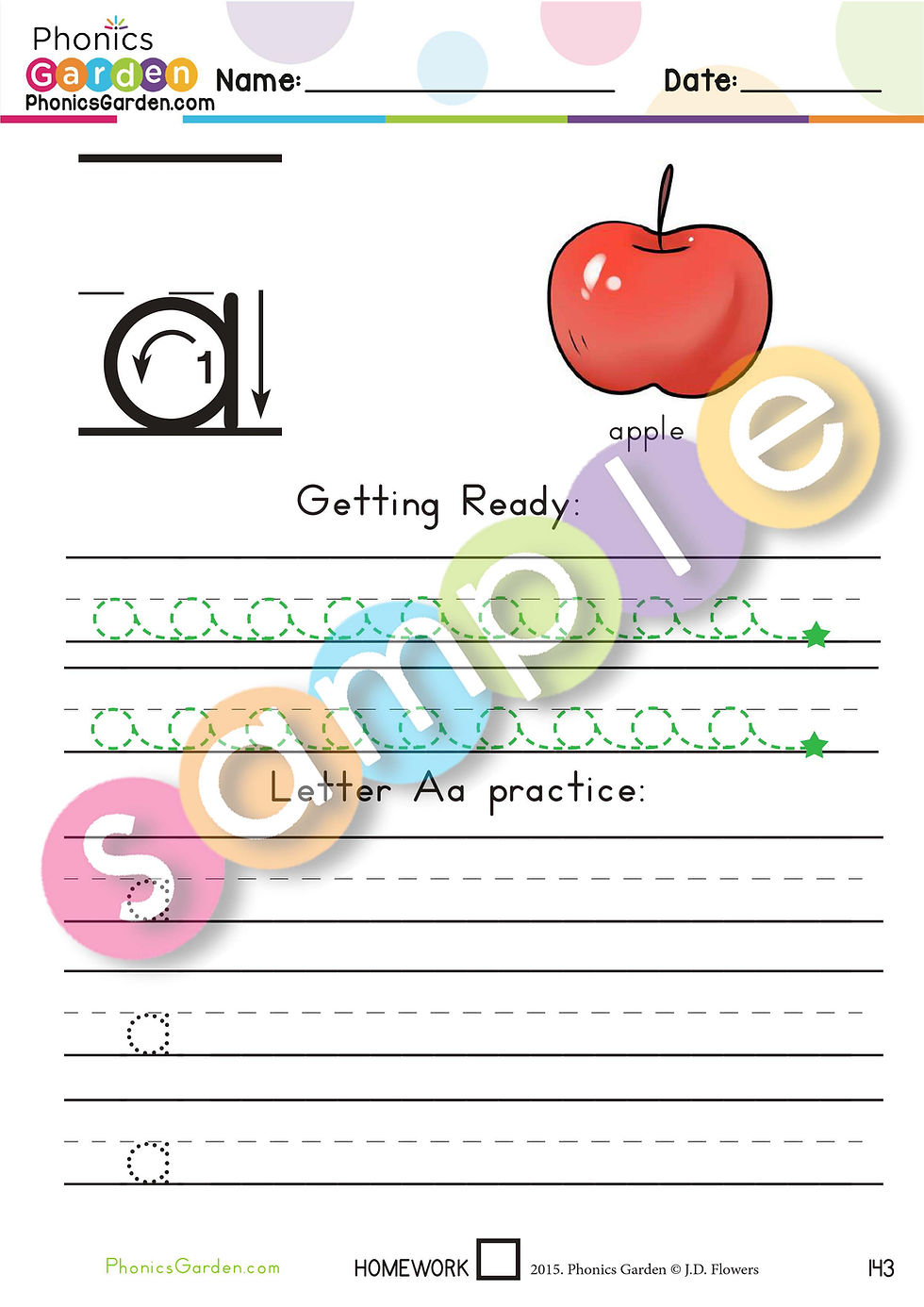 Thumbnail: Aa | Handwriting Worksheets | 8 Pages