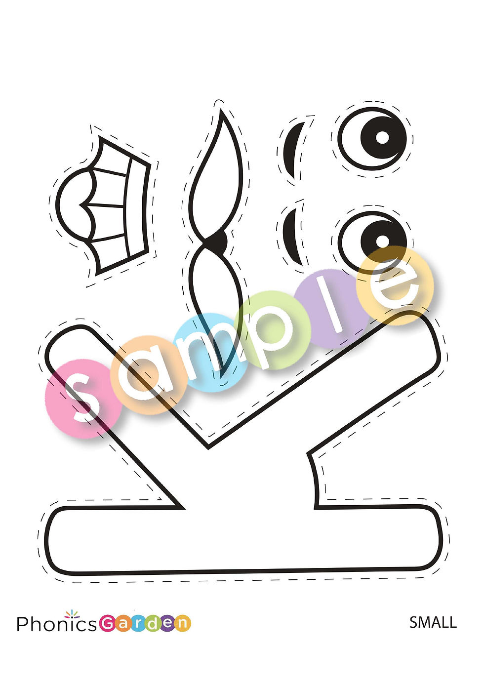Thumbnail: Kk | Letter Craft | King | Uppercase K | 5 Pages