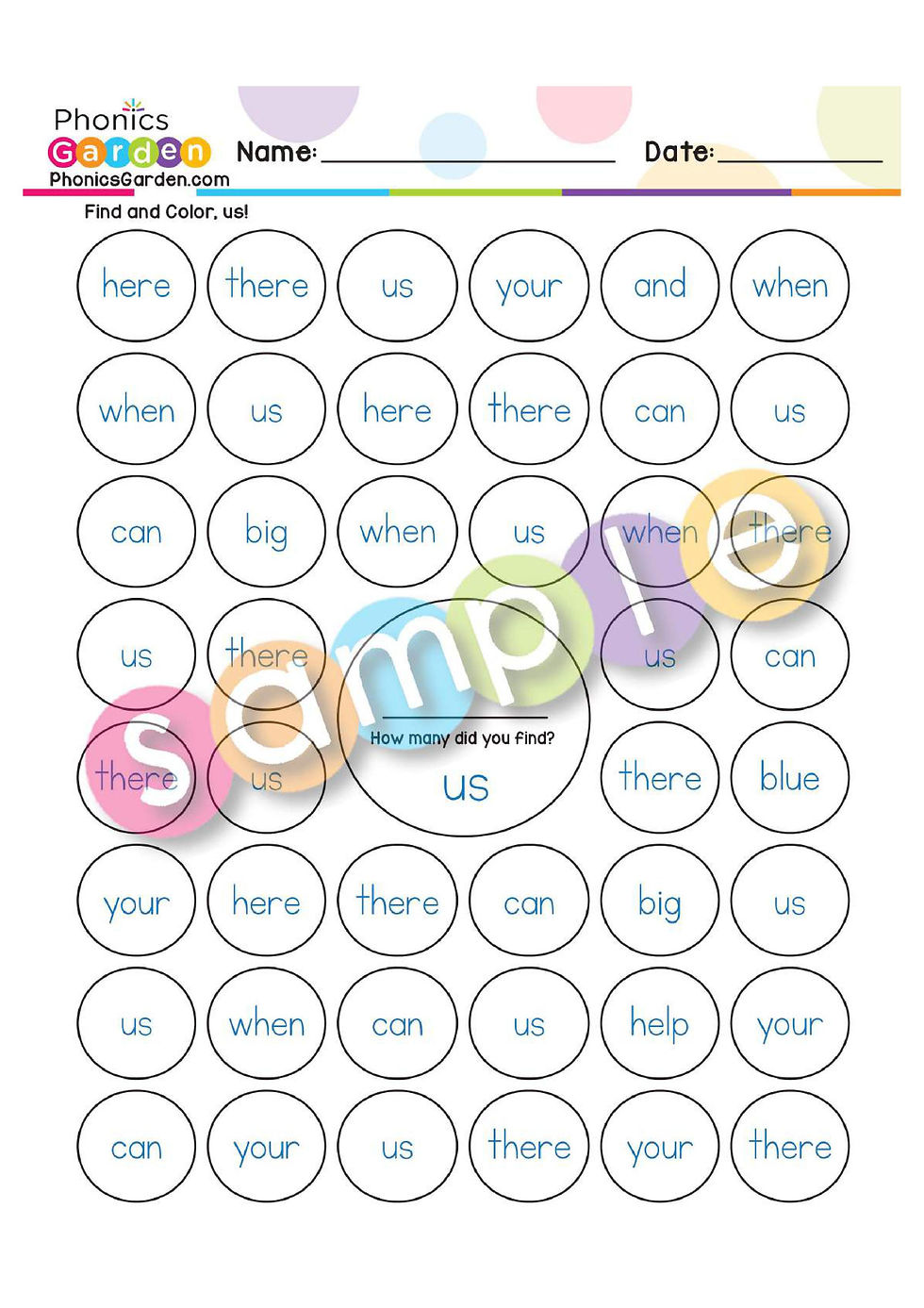 Thumbnail: Sight Word "US" | Bundle | 20 Pages