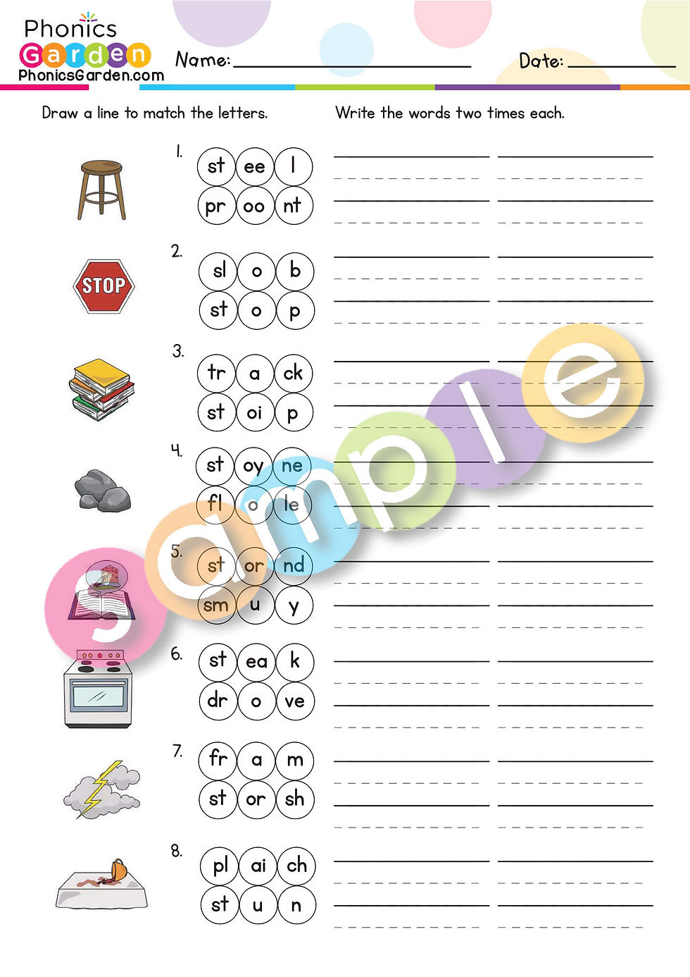 Thumbnail: ST-Blend | Pat-a-Word | S-Blends Bundle | 87 Pages