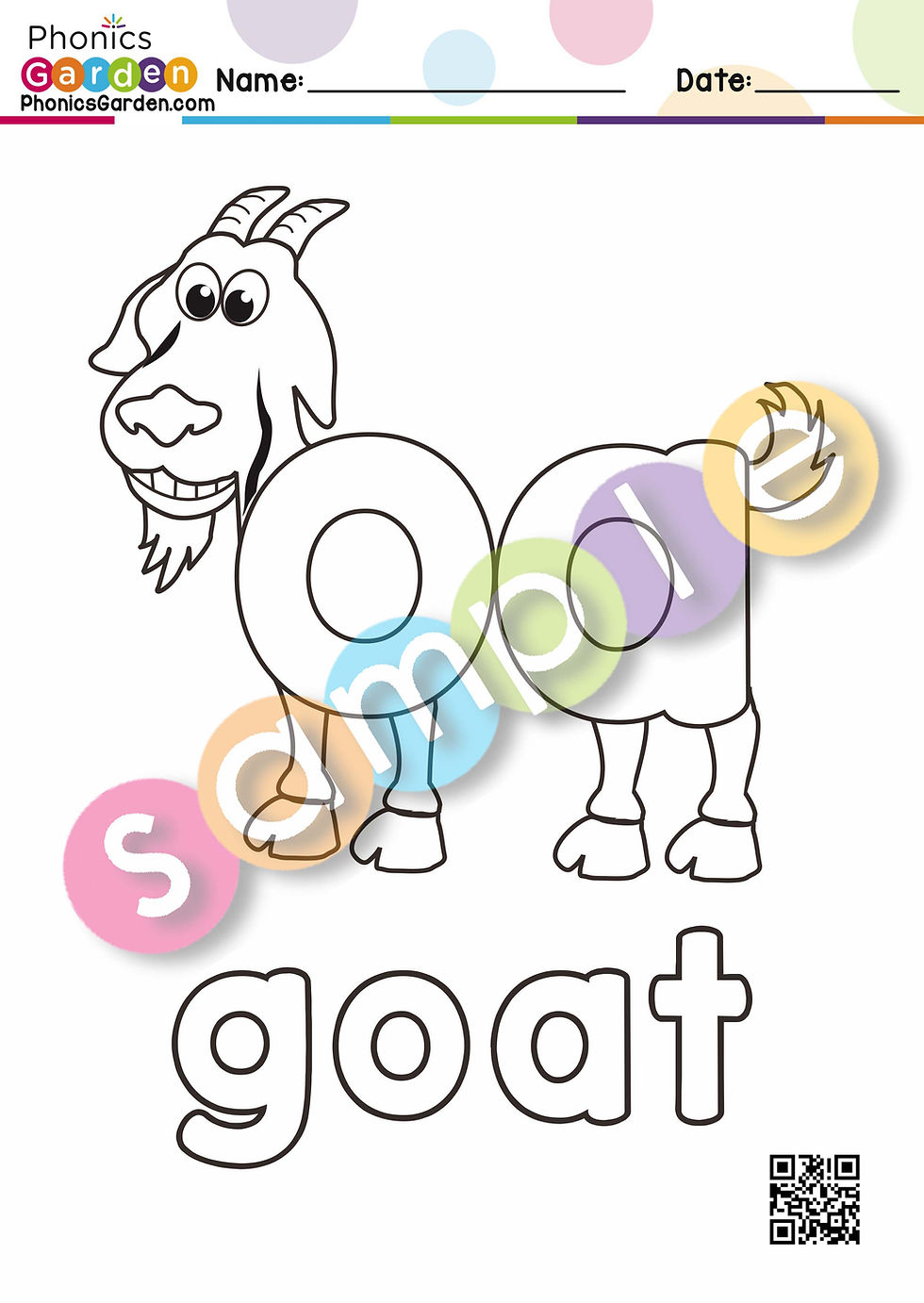 Thumbnail: OA | Letter Craft | goat | Digraphs | 5 Pages