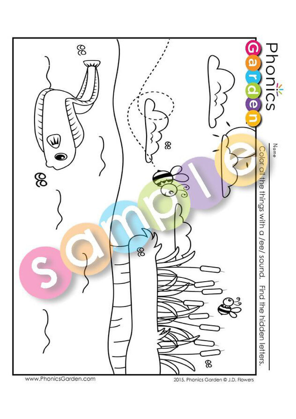 Thumbnail: ee | Digraph | Find the Letter | Letter Search Worksheets | 4 Pages