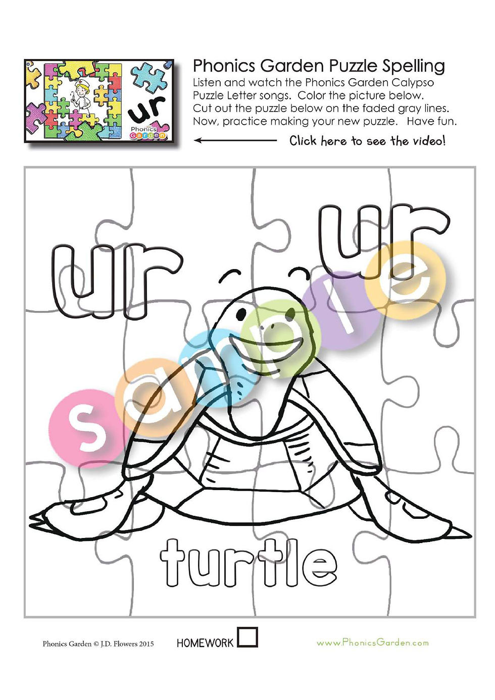 Thumbnail: UR | Calypso Puzzle Spelling | 8 Pages