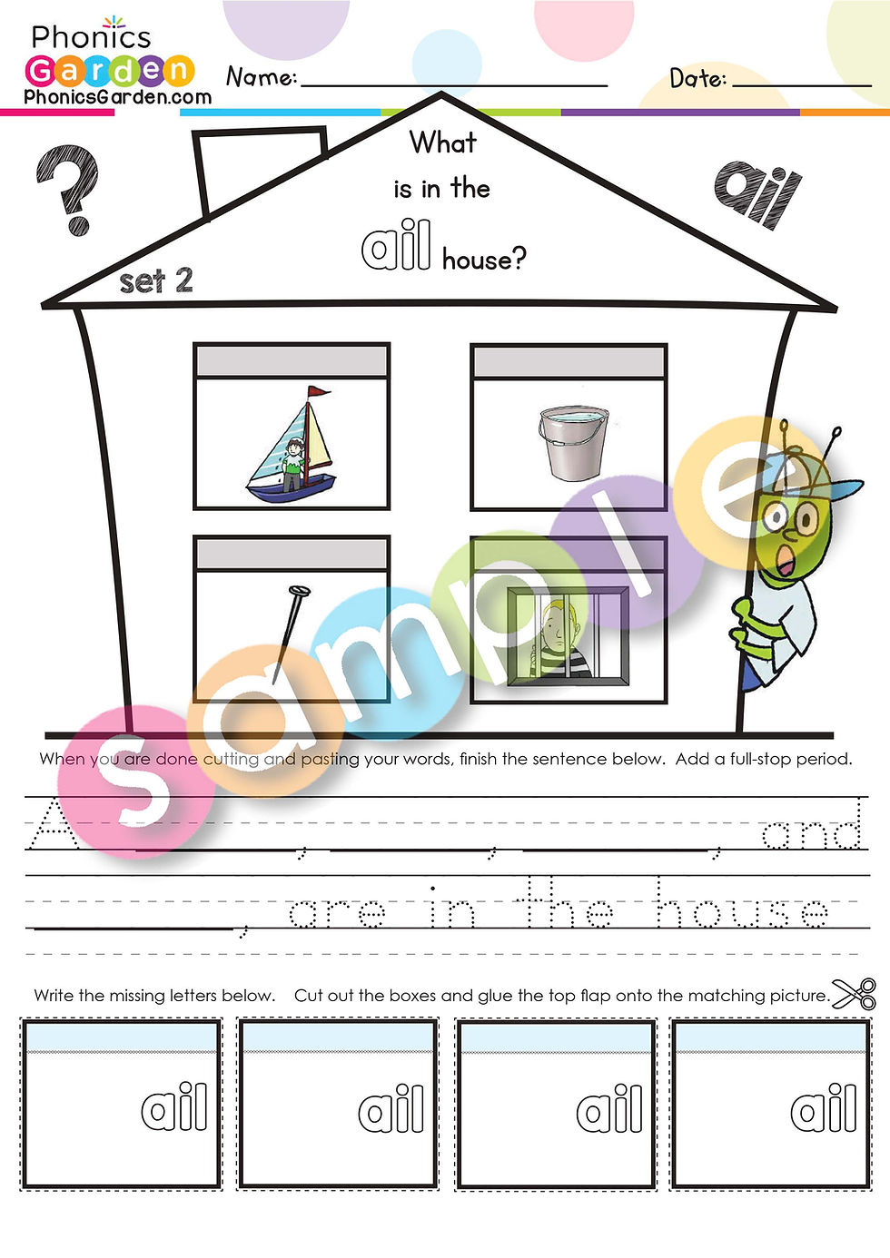 Thumbnail: AIL | Pat-a-Word | Word Family Bundle | 85 Pages