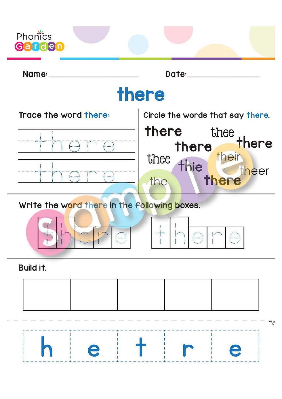 Thumbnail: Sight Word "THERE" | Bundle | 20 Pages