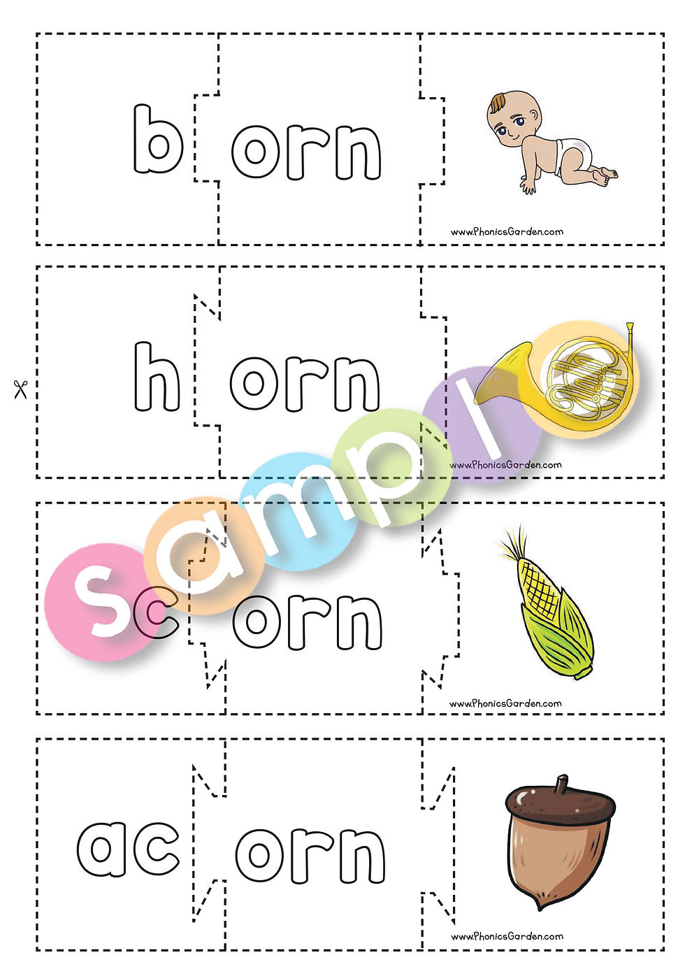 Thumbnail: ORN | Pat-a-Word | Word Family Bundle | 85 Pages