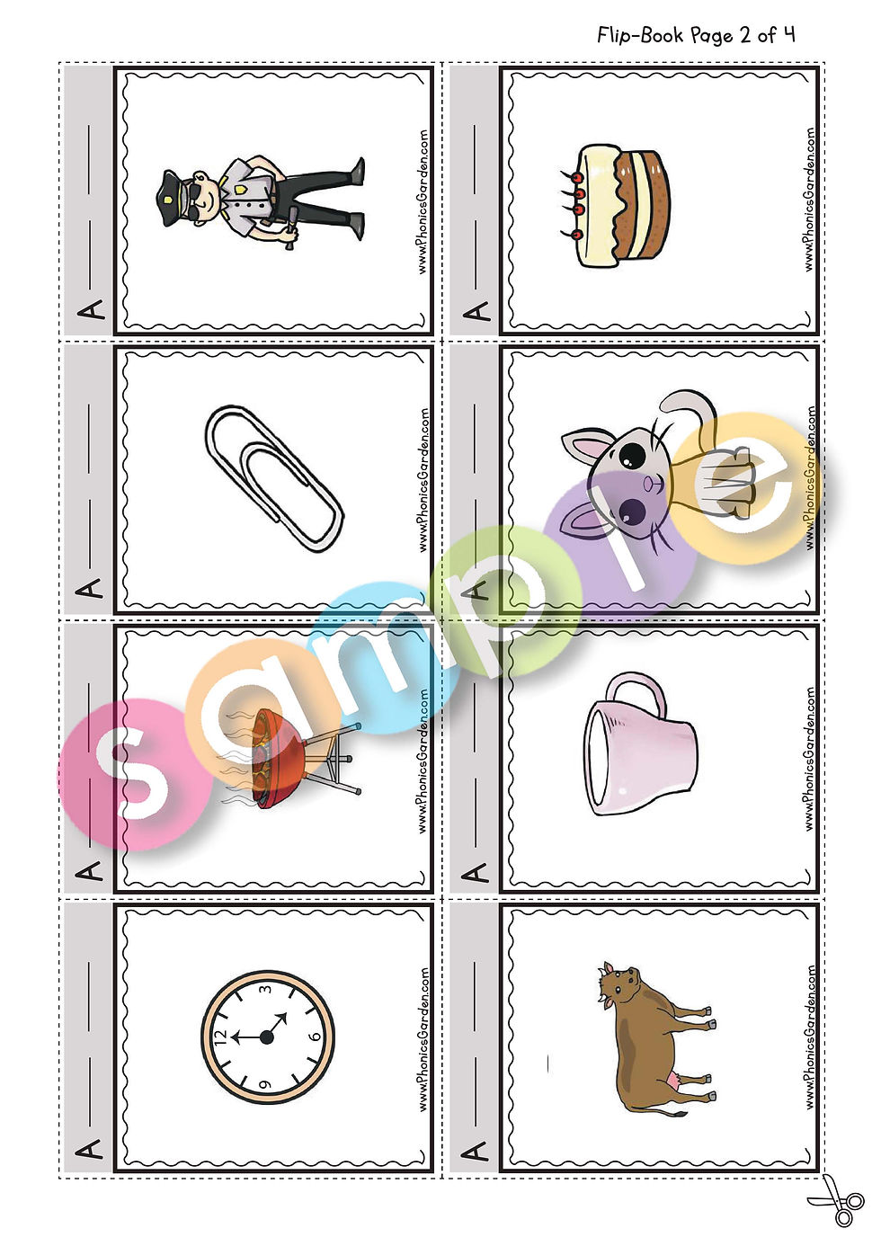 Thumbnail: Cc | Pat-a-Word | Letter /C/ Flip-Book Bundle | 4 Pages
