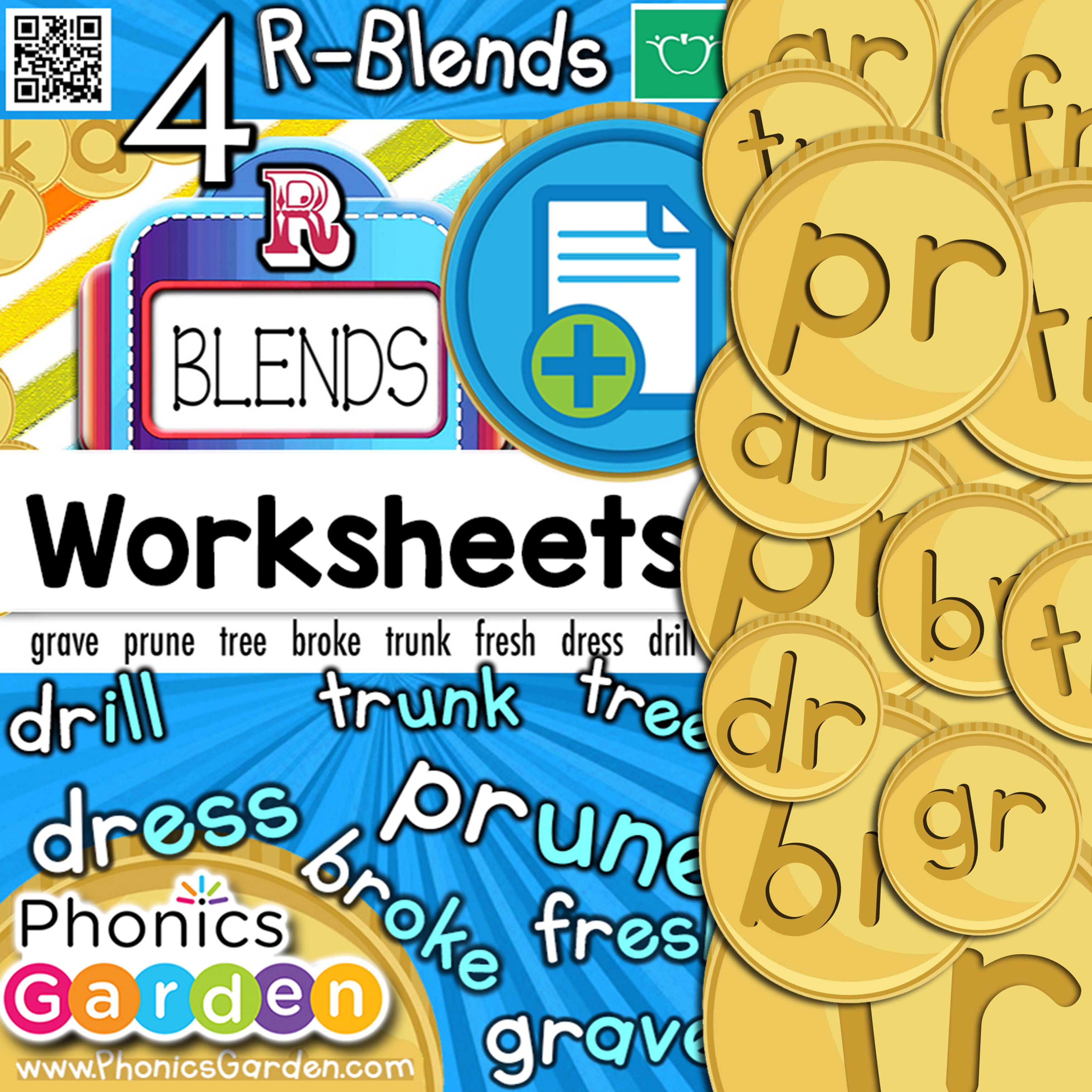 R-Blends #4 | Slot Machine Spelling | 29 Pages