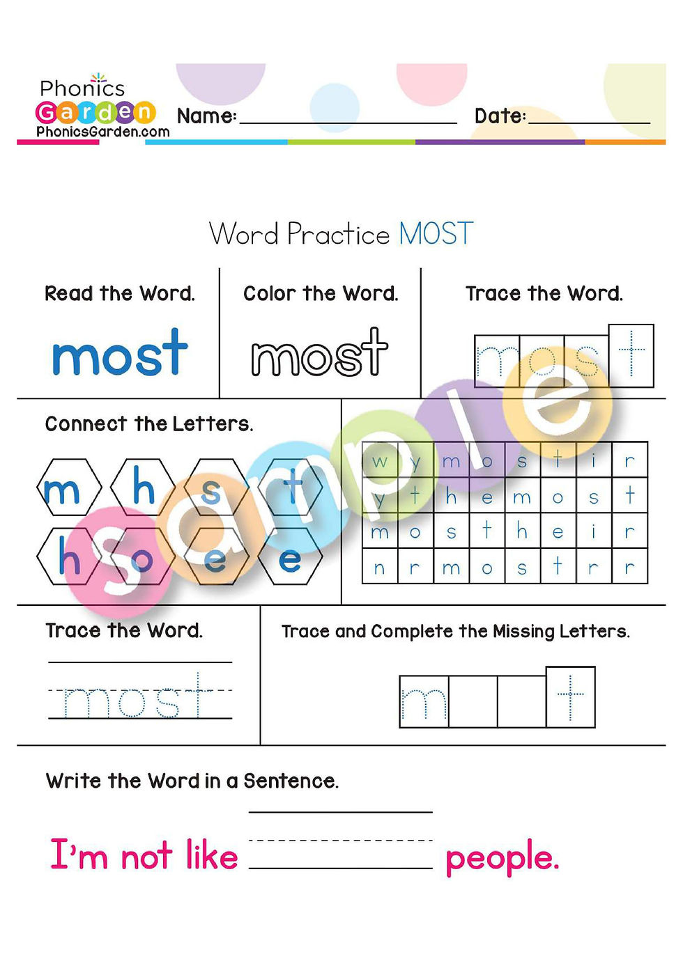 Thumbnail: Sight Word "MOST" | Bundle | 20 Pages