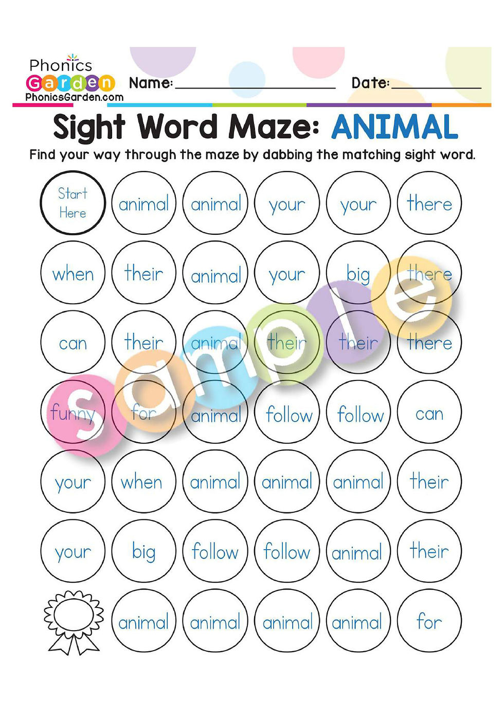 Thumbnail: Sight Word "ANIMAL" | Bundle | 20 Pages