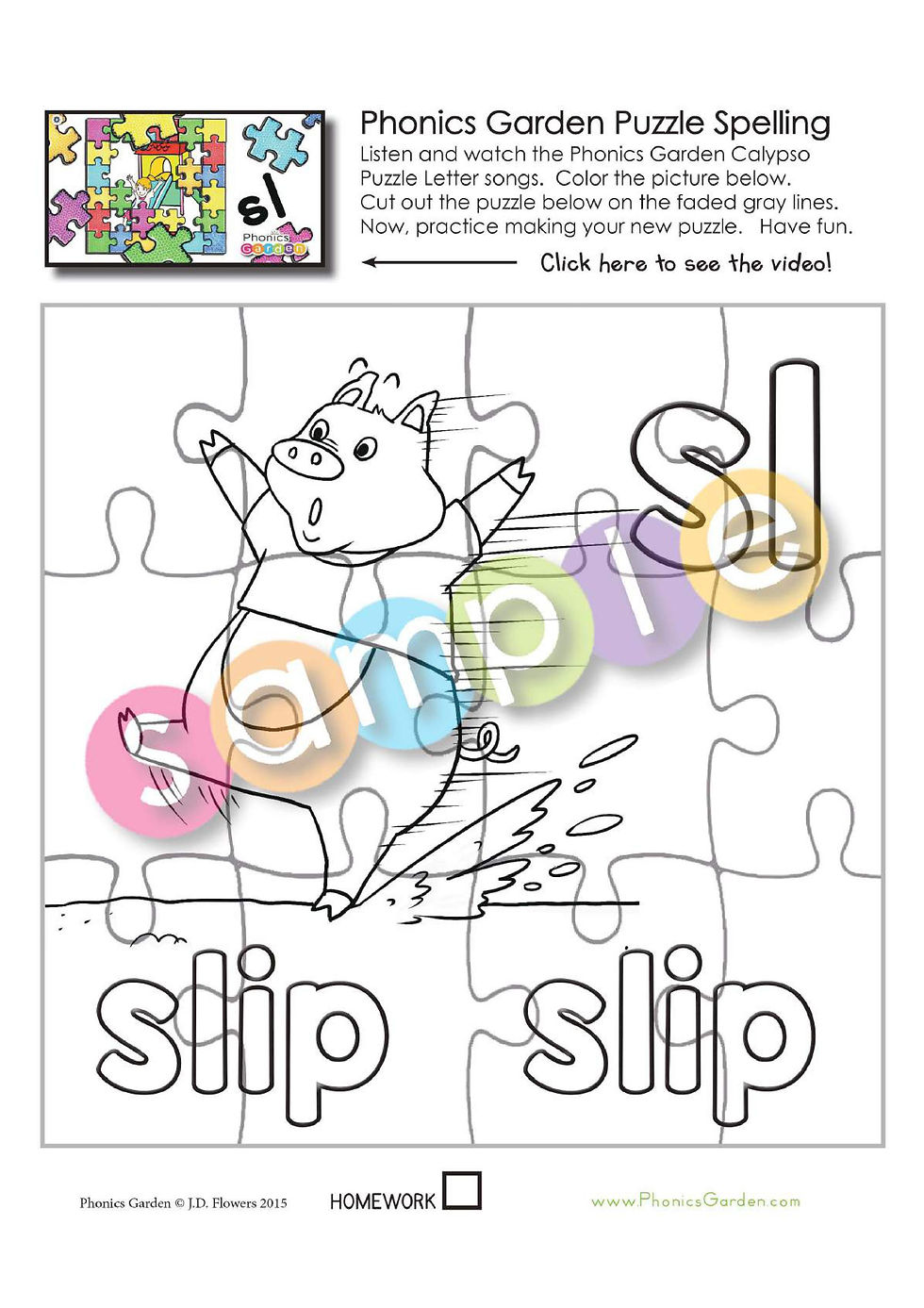Thumbnail: SL | Calypso Puzzle Spelling | 8 Pages