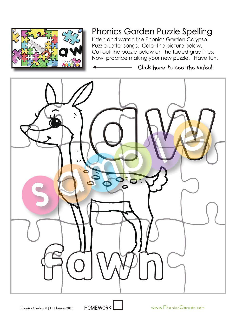 Thumbnail: AW | Calypso Puzzle Spelling | 8 Pages