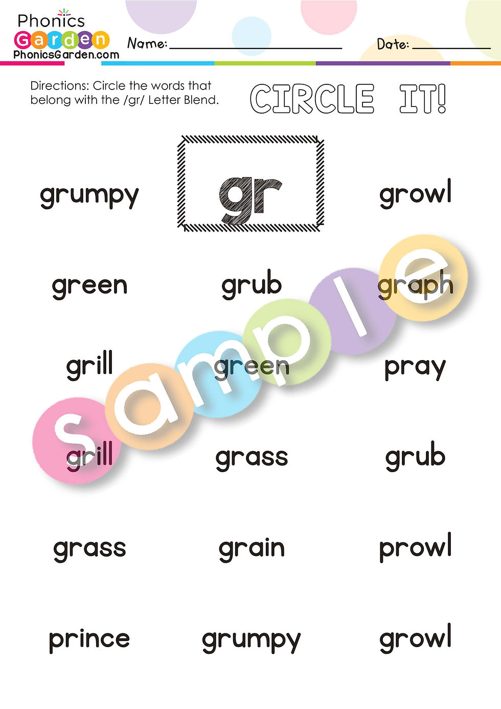 Thumbnail: GR-Blend | Pat-a-Word | R-Blends Bundle | 87 Pages
