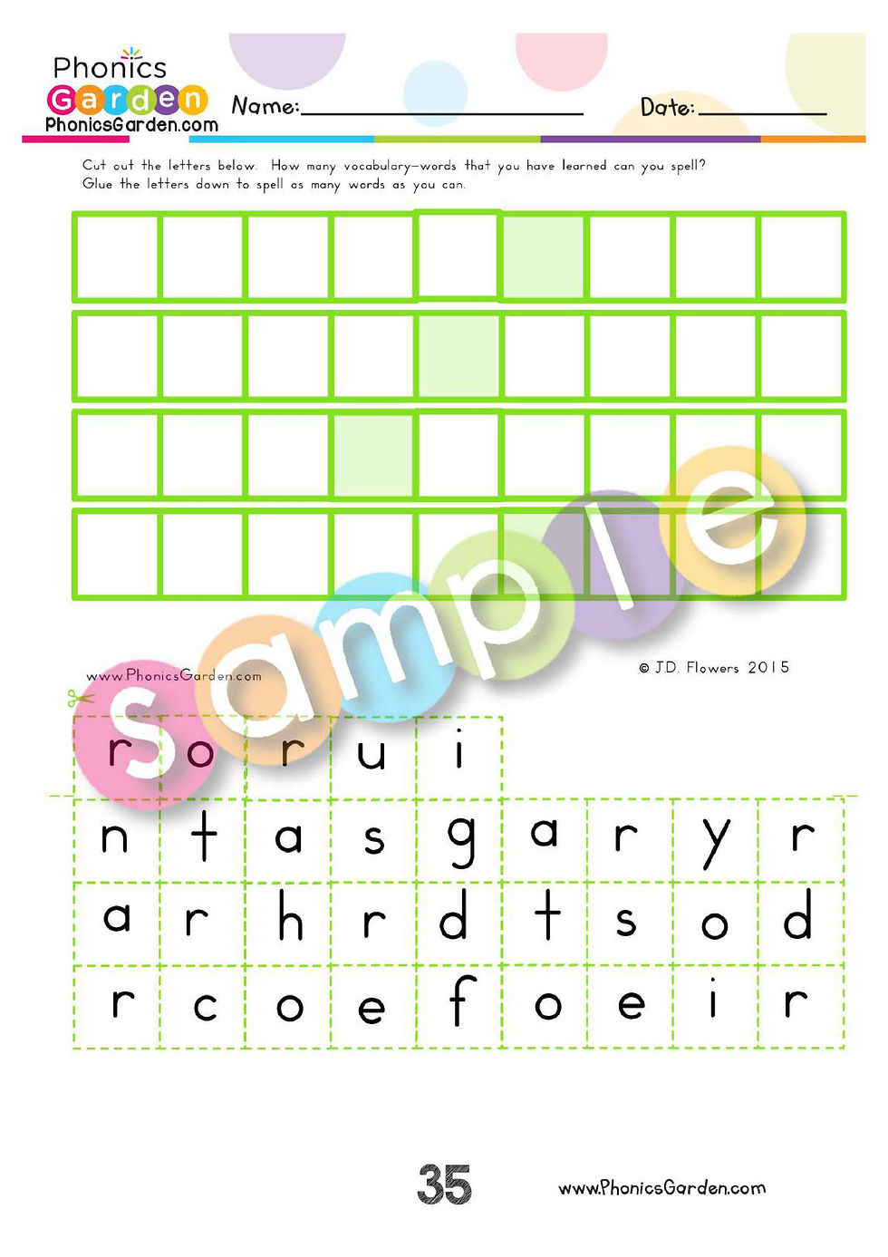 Thumbnail: Rr | Phonics | Spelling | Vocabulary | GREEN | 37 Pages