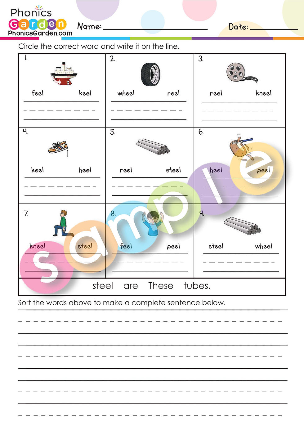 Thumbnail: EEL | Pat-a-Word | Word Family Bundle | 85 Pages