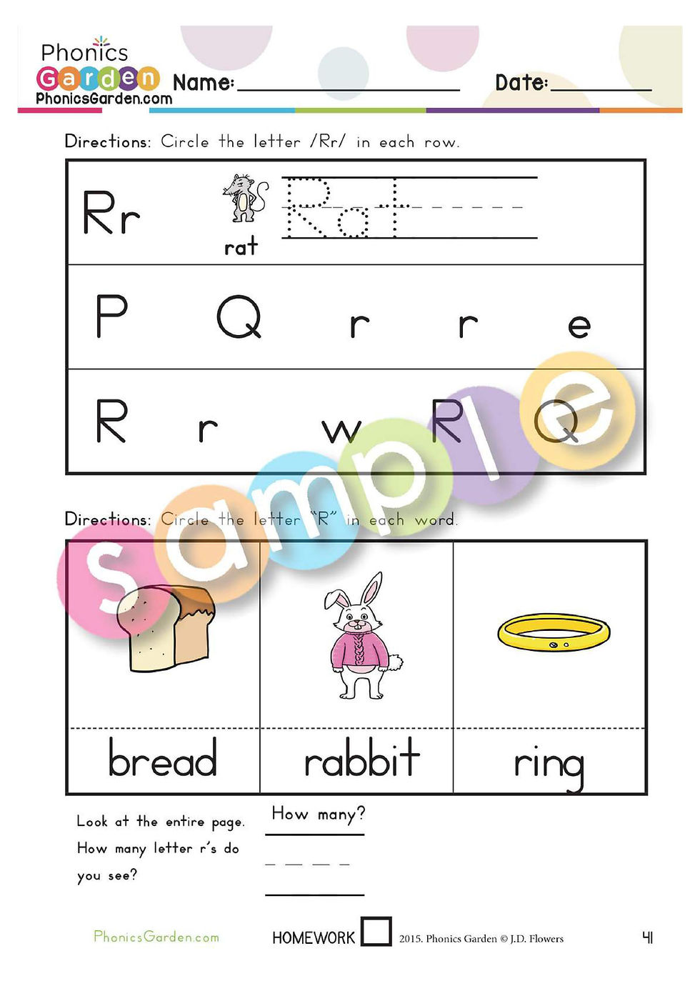 Thumbnail: Rr | Alphabet Recognition | RED Program | 18 Pages