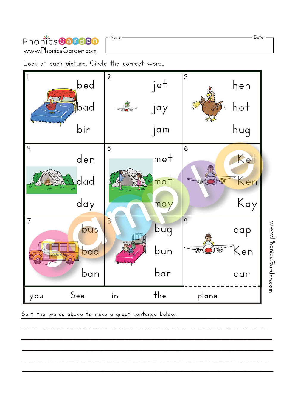 Thumbnail: Ee | AEIOU | Set 2 | CVC | Short Vowel Bundle | 24 Pages