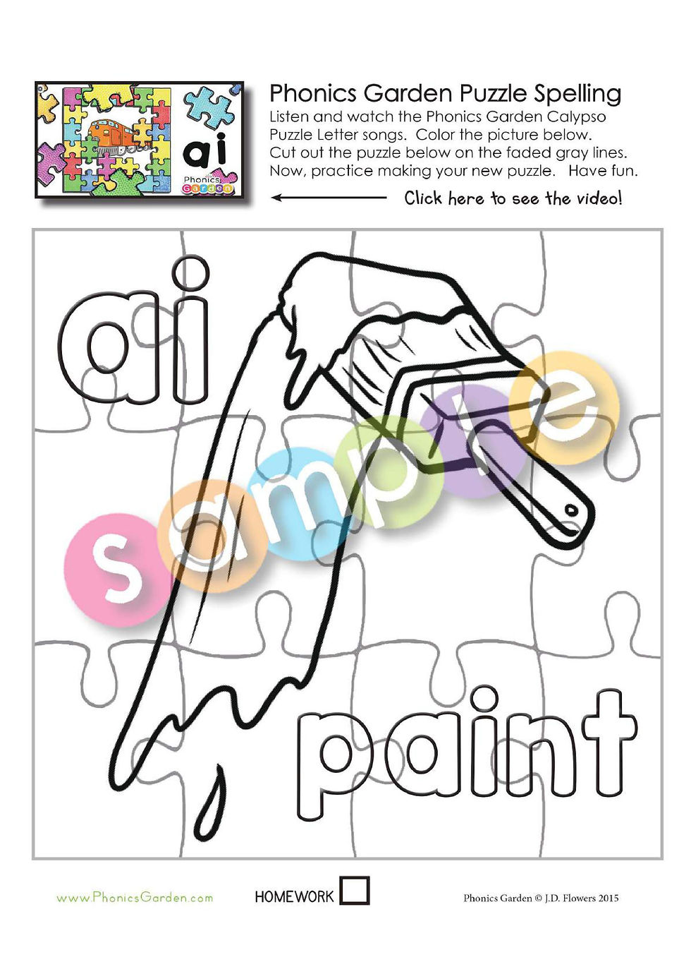 Thumbnail: AI | Calypso Puzzle Spelling | 8 Pages
