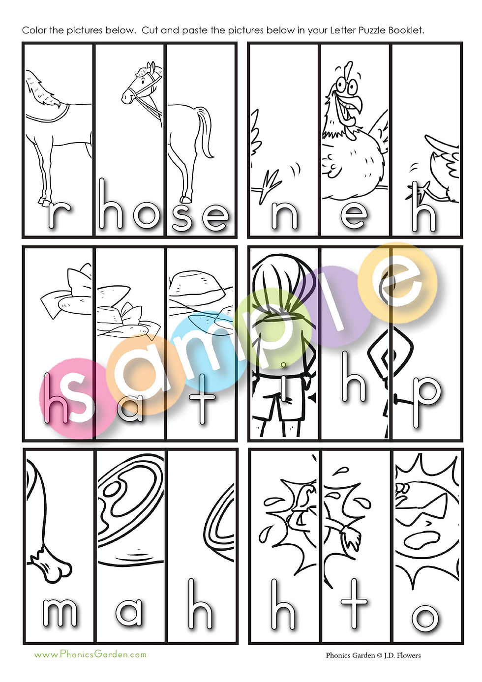 Thumbnail: Hh | Flip-Book | Cut & Paste | CVC | 5 Pages