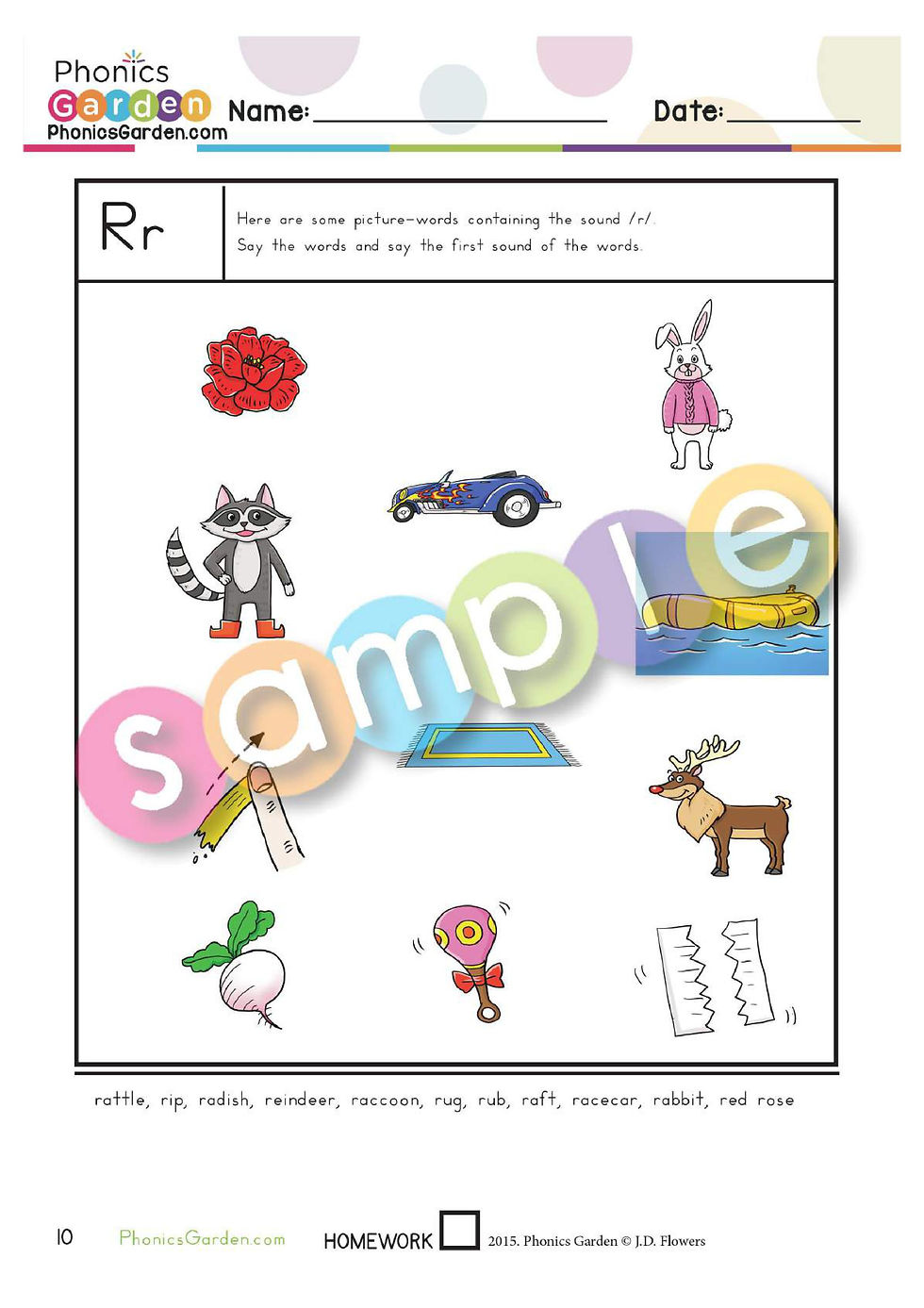 Thumbnail: Rr | Letter Recognition | BLUE Program | Consonant | 18 Pages