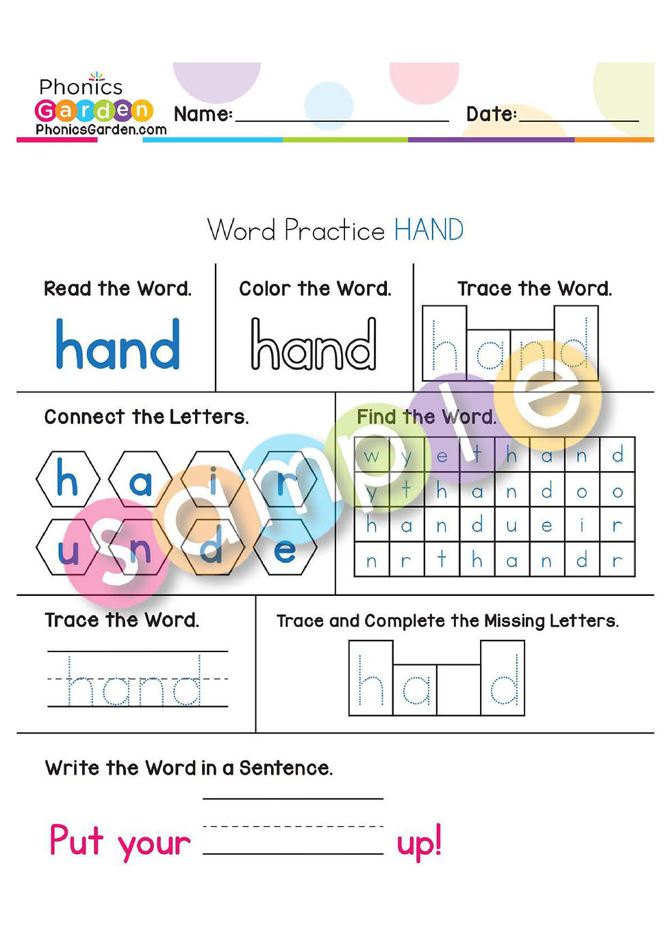 Thumbnail: Sight Word "HAND" | Bundle | 20 Pages