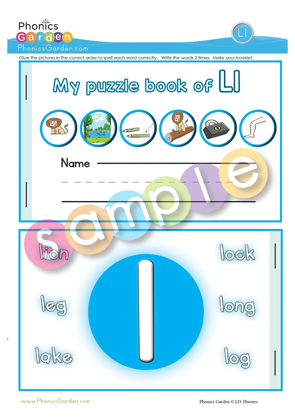 Thumbnail: Ll | Flip-Book | Cut & Paste | CVC | 5 Pages