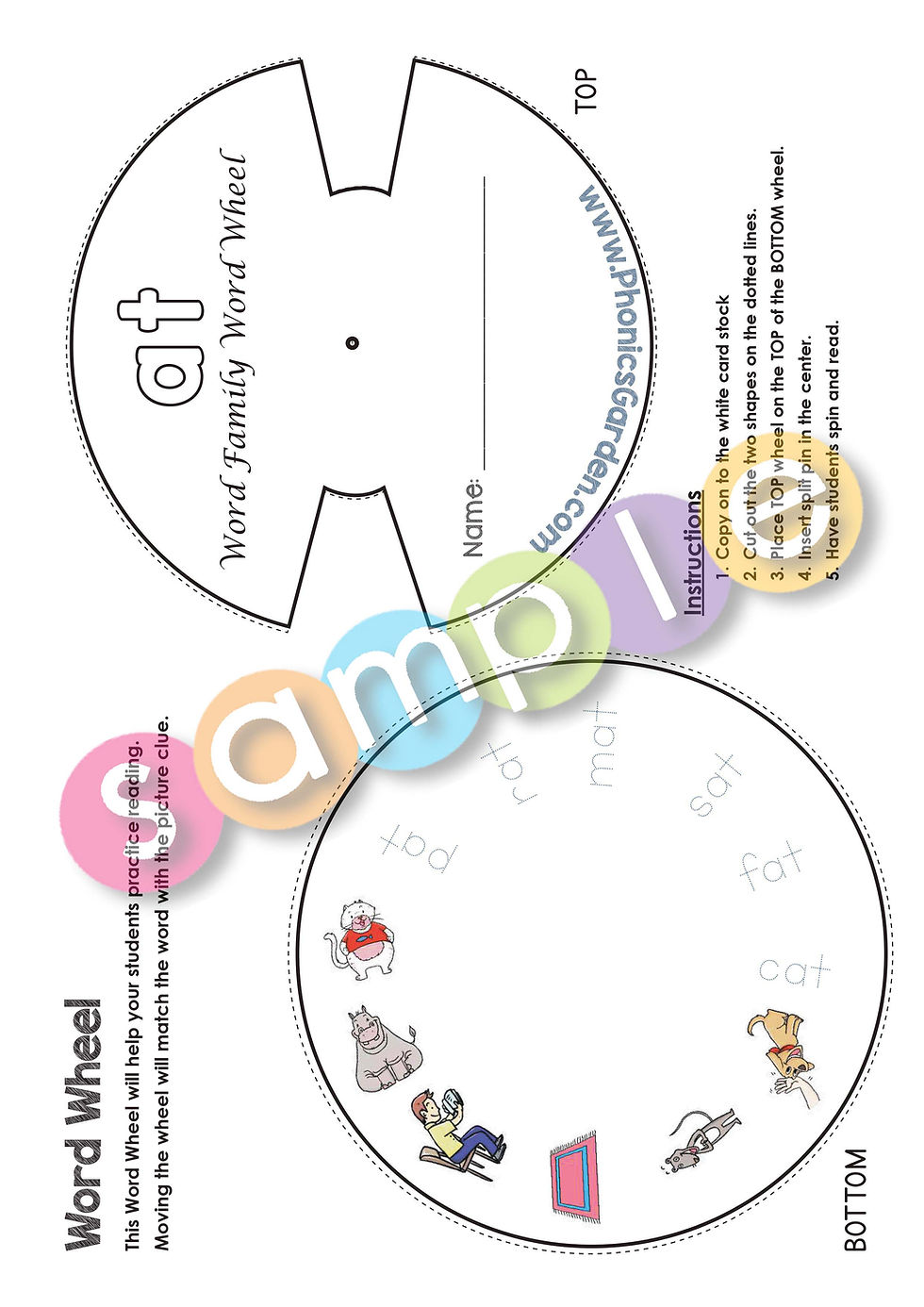 Thumbnail: AT | #1 | Pat-a-Word | Word Family Bundle | 85 Pages