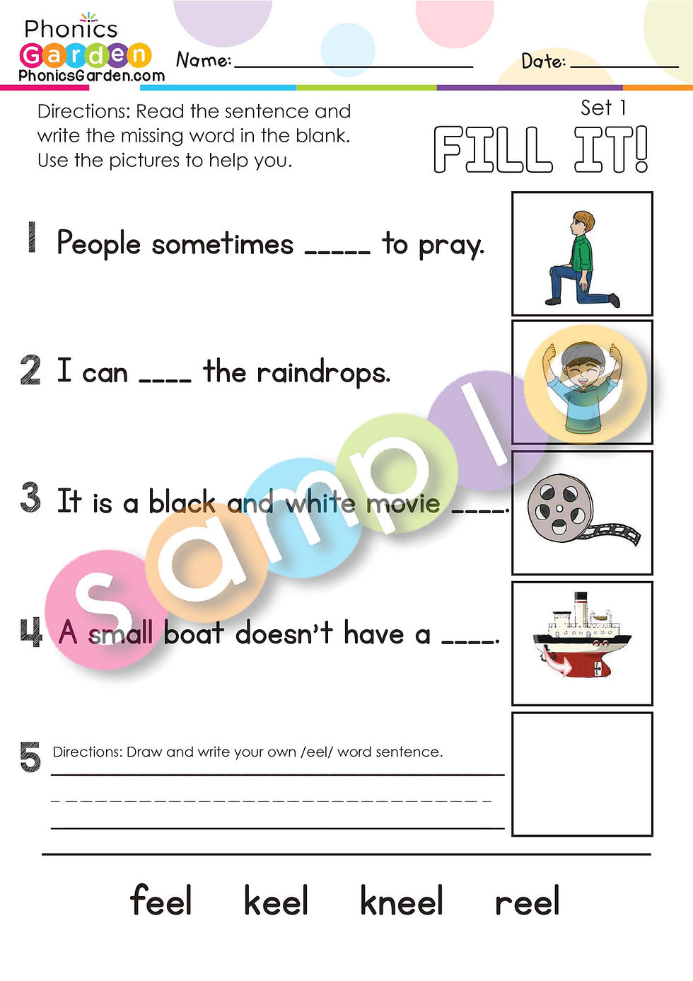 Thumbnail: EEL | Pat-a-Word | Word Family Bundle | 85 Pages
