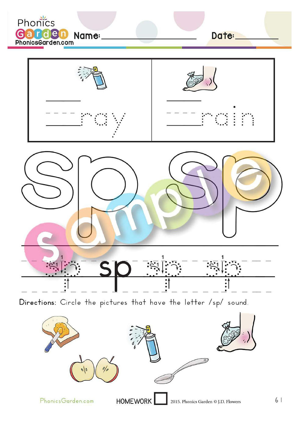 Thumbnail: SP | Consonant Blend | RED Program | 18 Pages