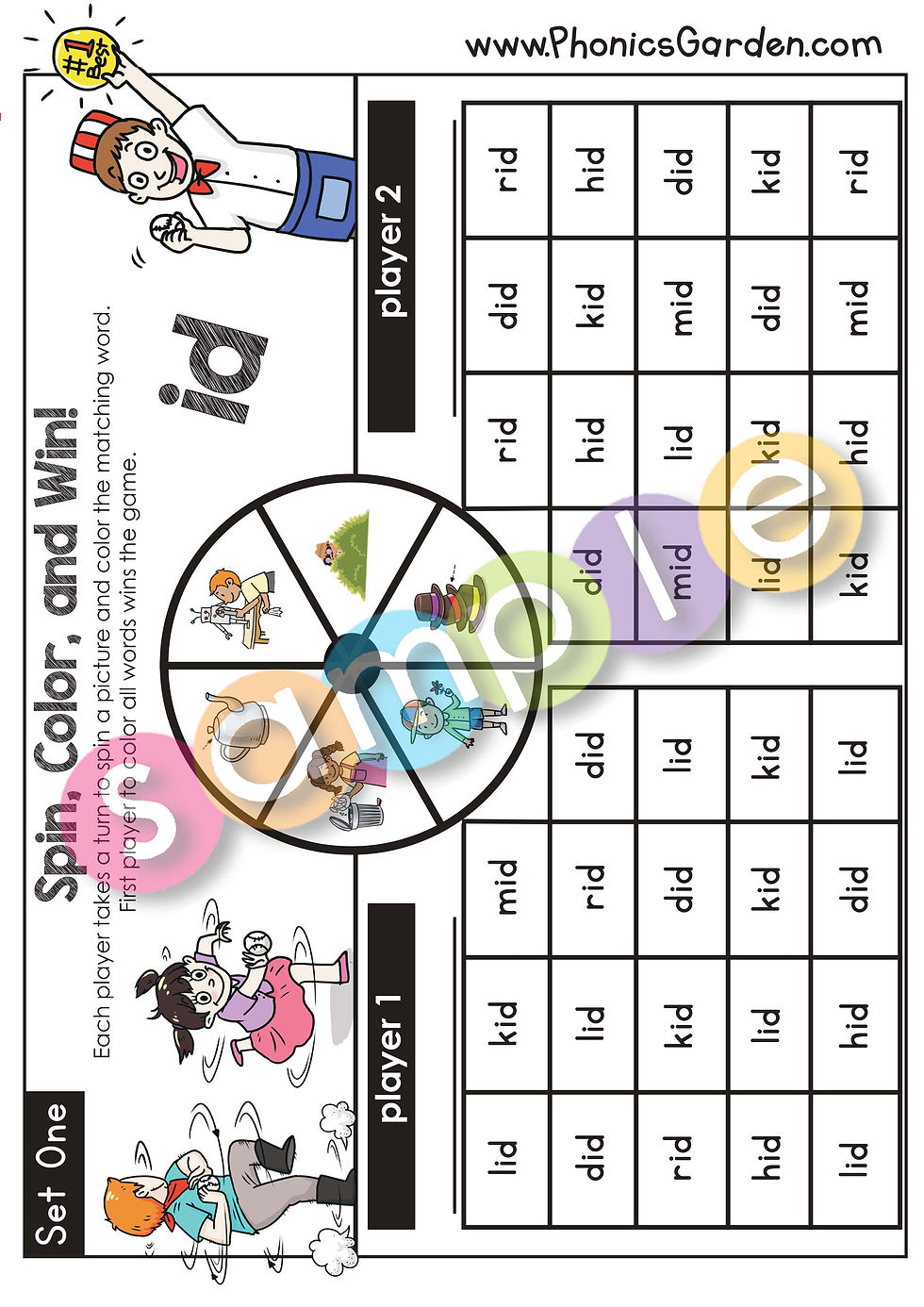 Thumbnail: ID | Pat-a-Word | Word Family Bundle | 85 Pages
