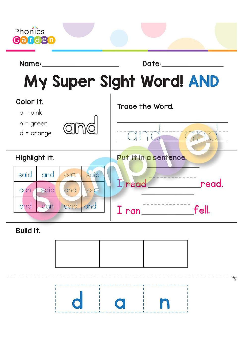 Thumbnail: Sight Word "AND" | Bundle | 20 Pages