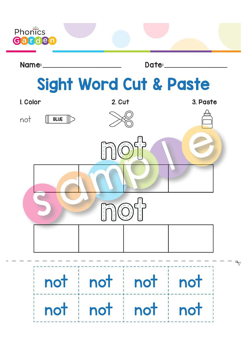 Thumbnail: Sight Word "NOT" | Bundle | 20 Pages