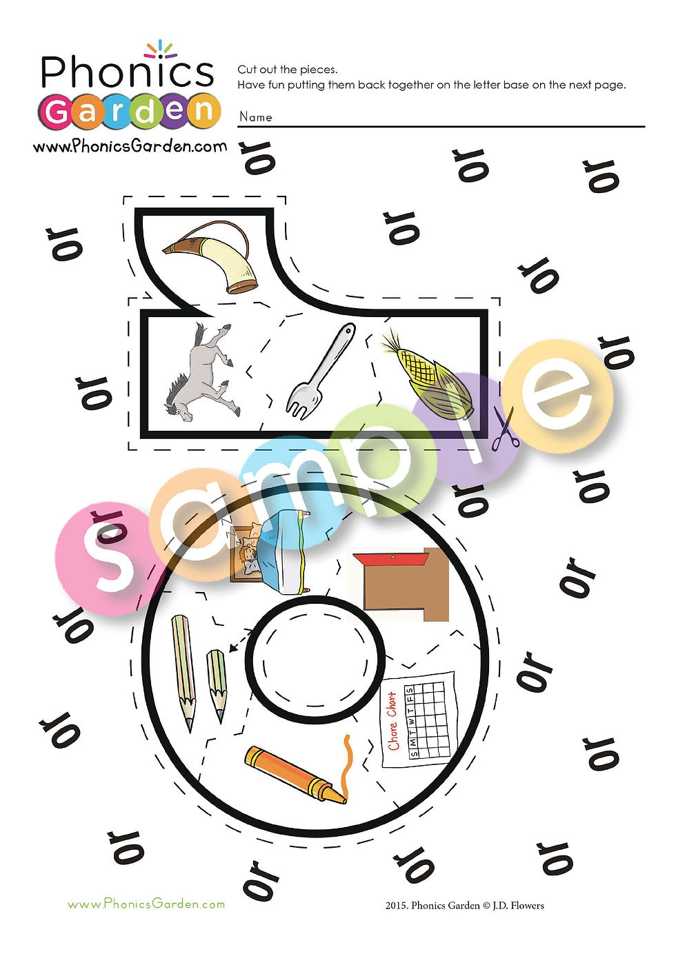 Thumbnail: OR | Alphabet Puzzle | Multi-Level Worksheets | Cut & Paste | 4 Pages