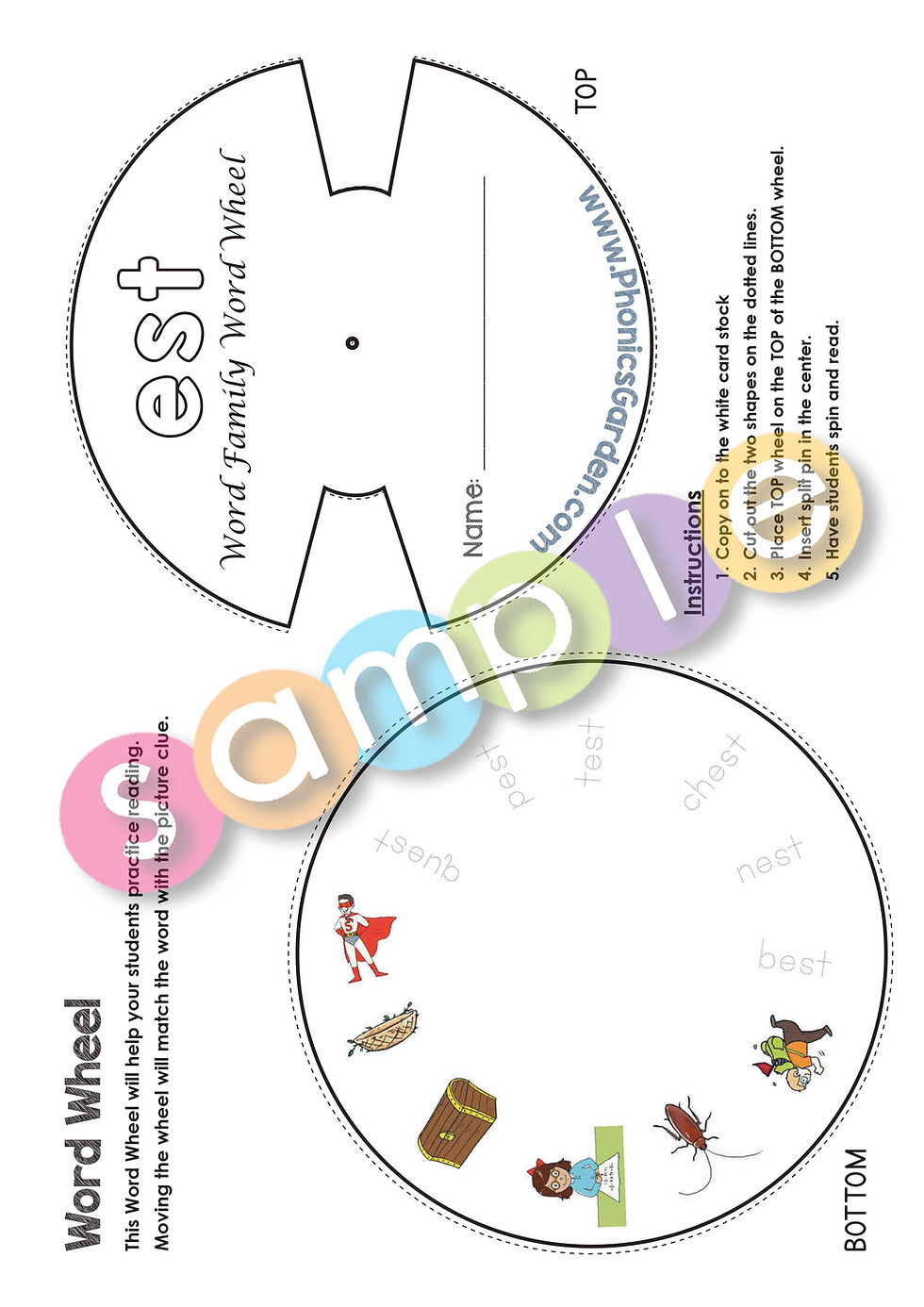 Thumbnail: EST | Pat-a-Word | Word Family Bundle | 85 Pages