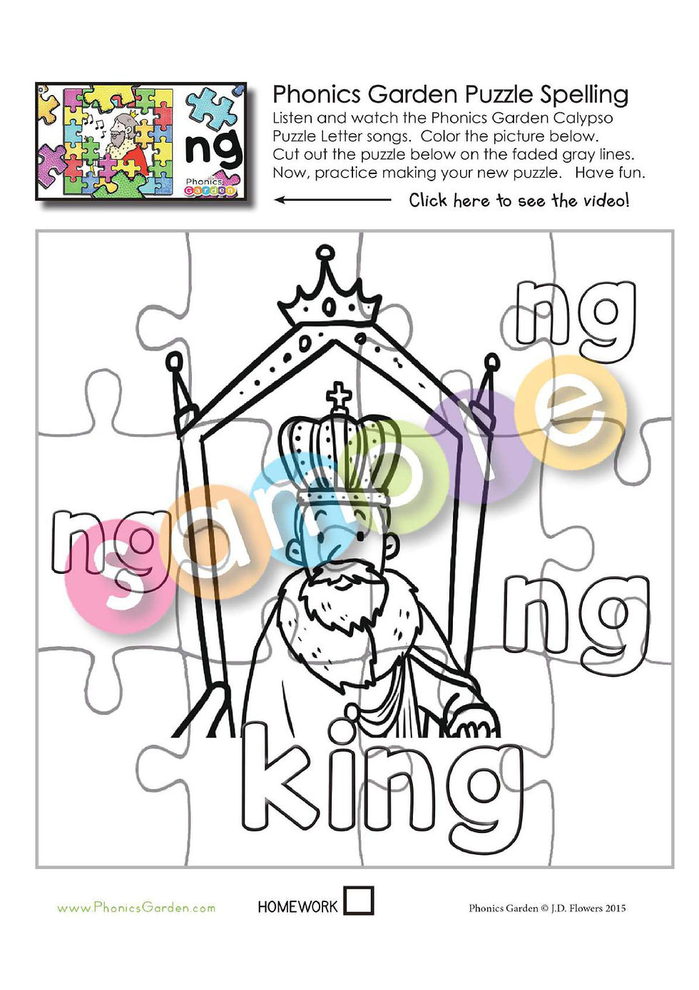 Thumbnail: NG | Calypso Puzzle Spelling | 8 Pages