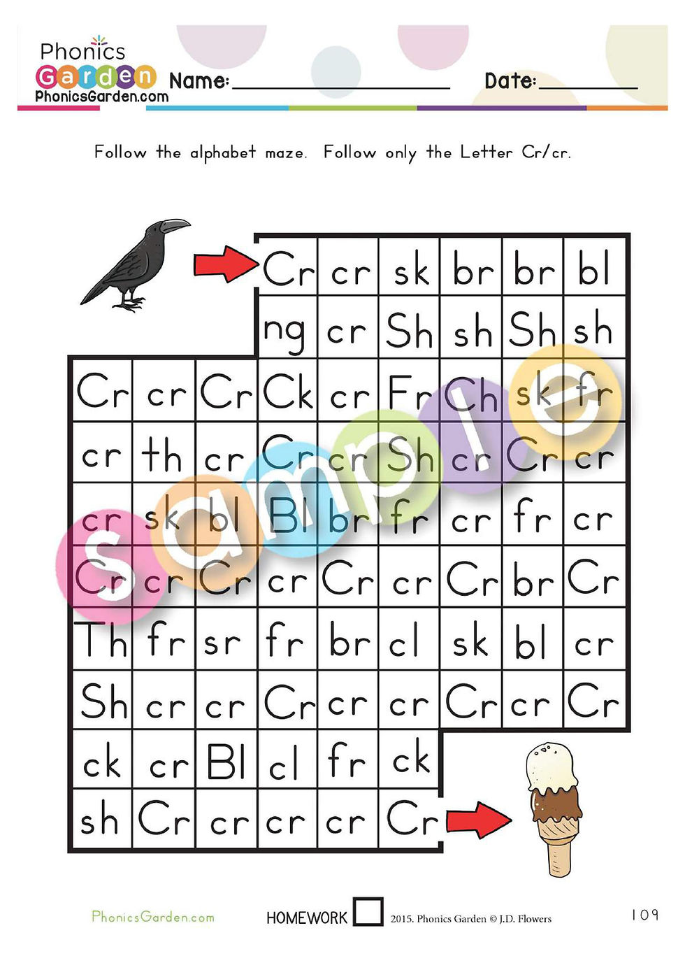 Thumbnail: CR | Consonant Blend | RED Program | 18 Pages
