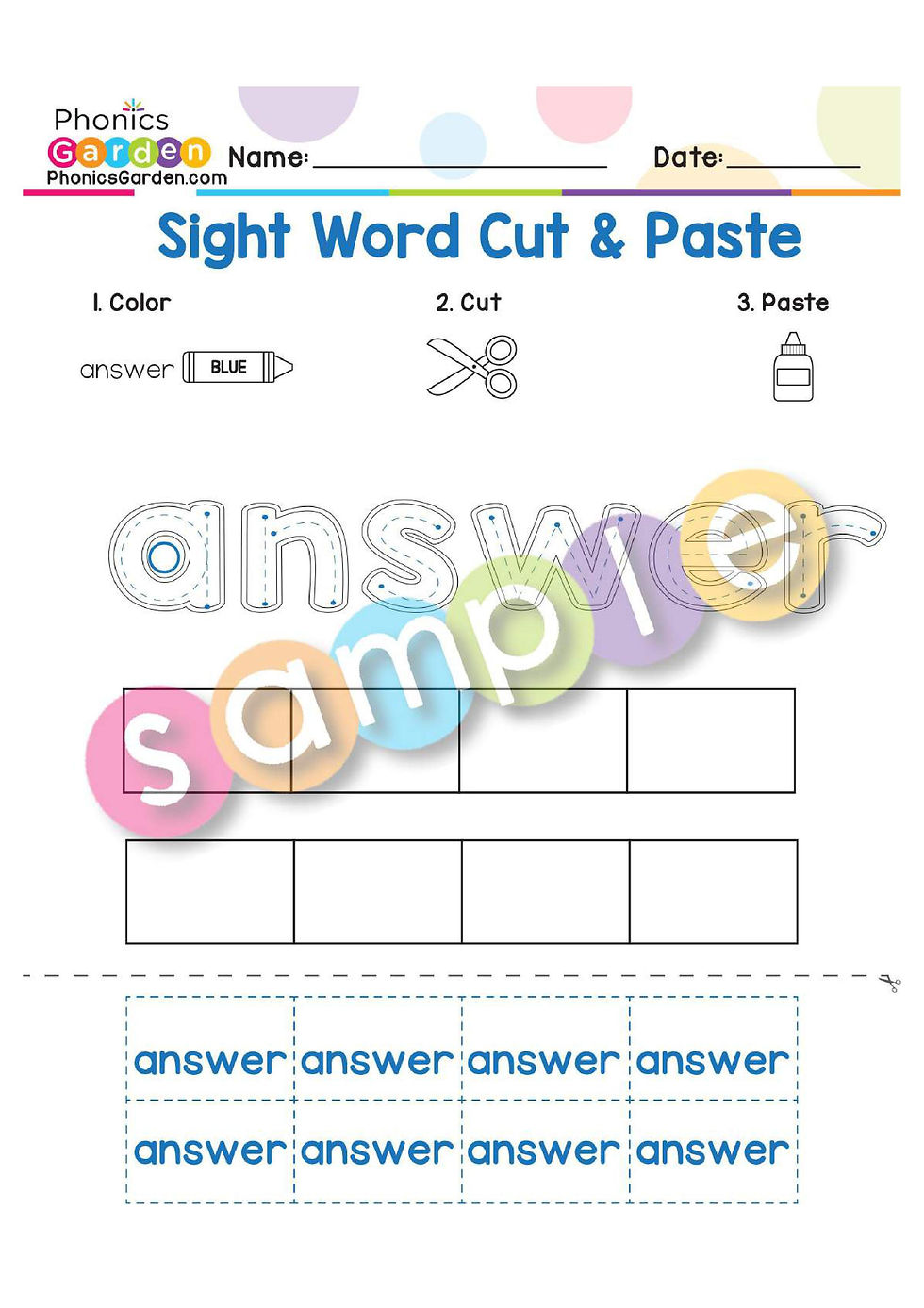 Thumbnail: Sight Word "ANSWER" | Bundle | 20 Pages