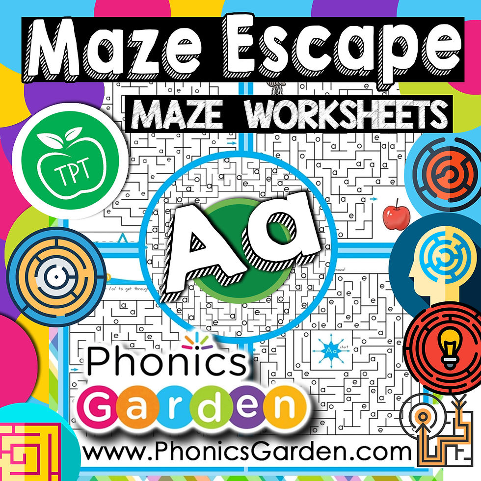 Thumbnail: BUNDLE | Letter Maze Escape | A to Z | Letter Recognition | Phonics Garden