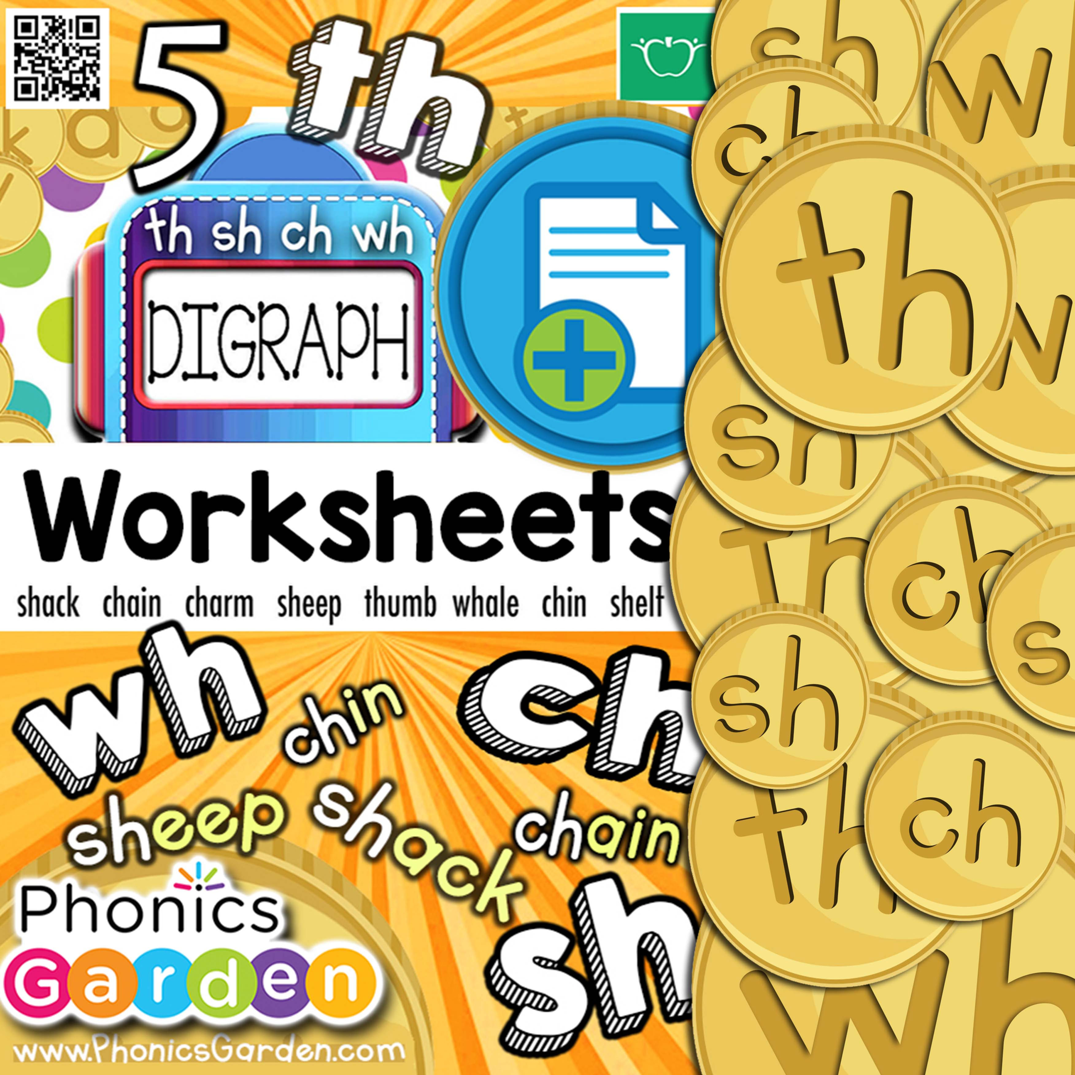 th-sh-ch-wh #5 | Slot Machine Spelling | 29 Pages