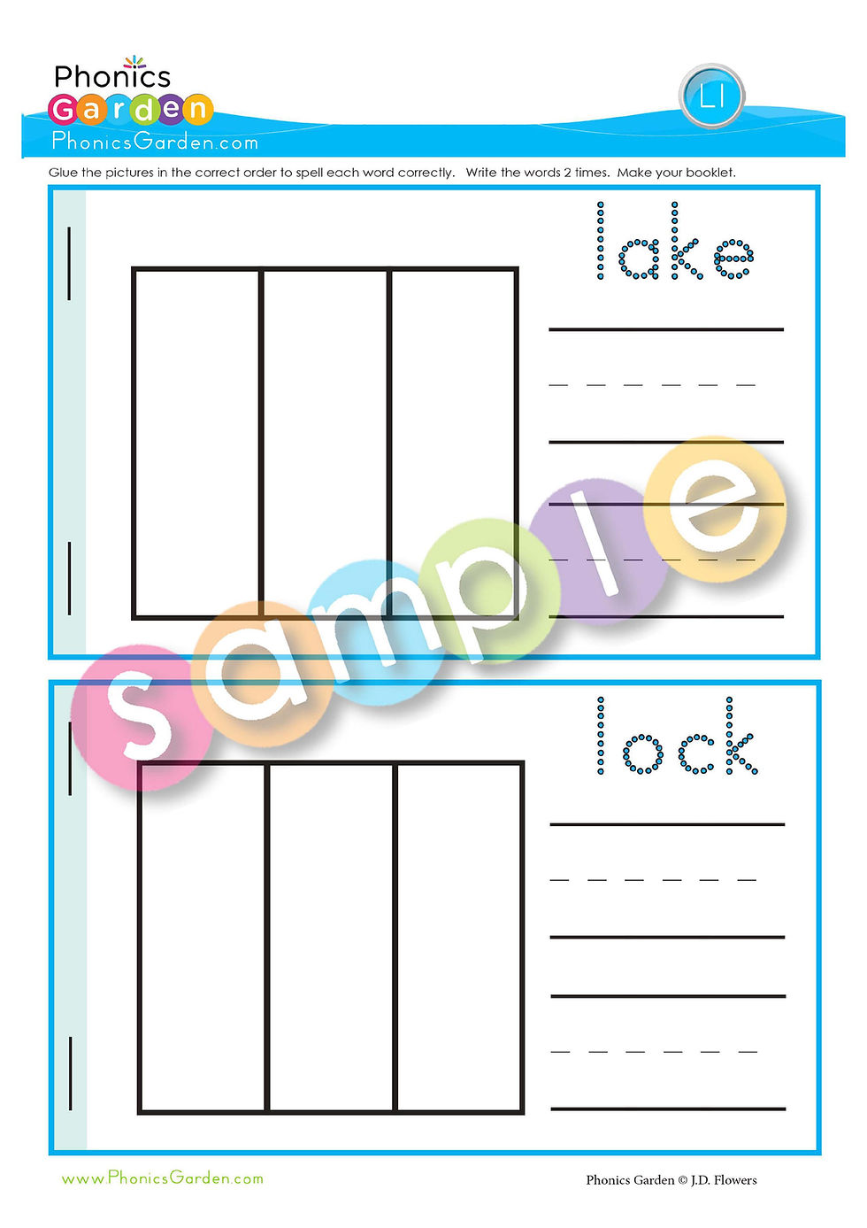 Thumbnail: Ll | Flip-Book | Cut & Paste | CVC | 5 Pages