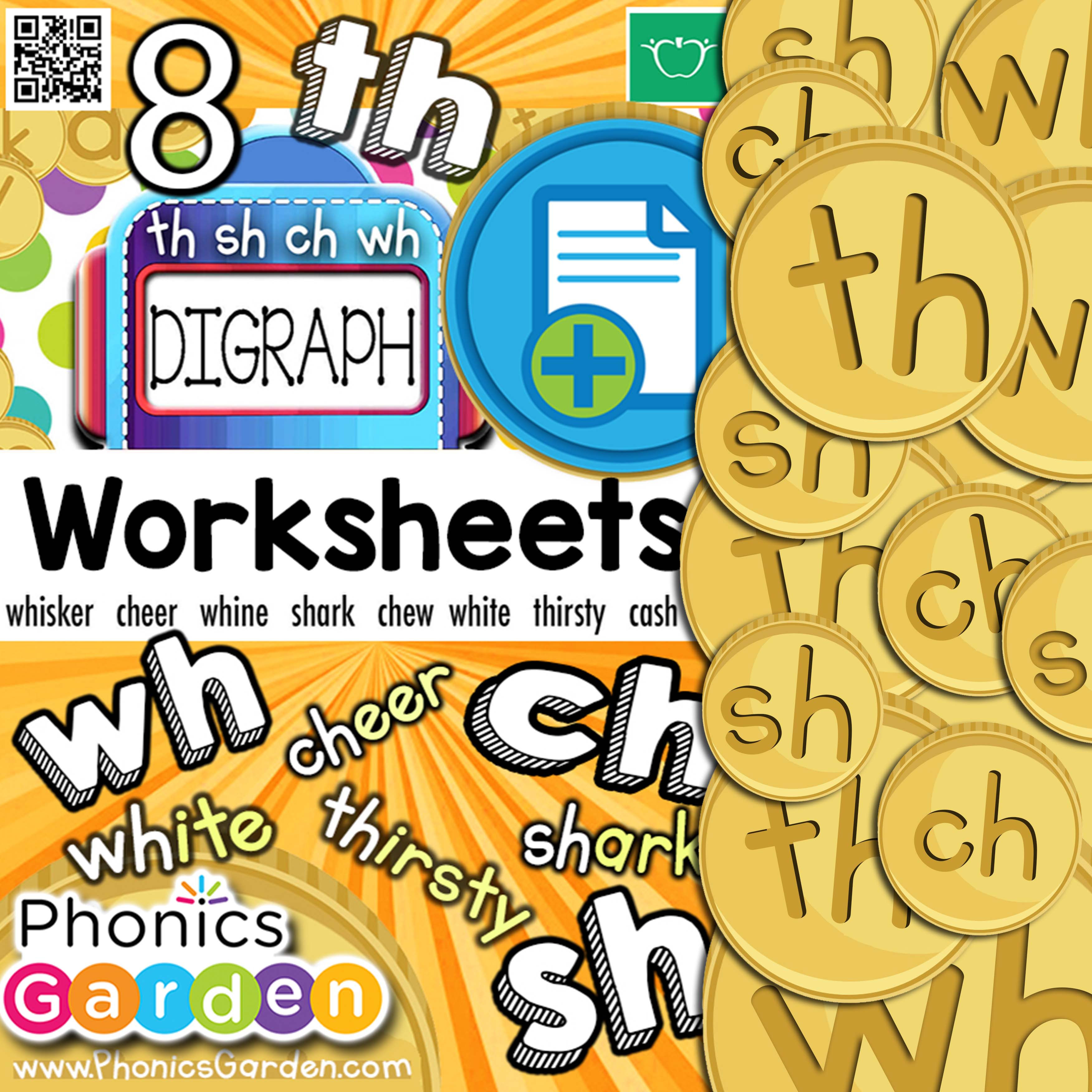 th-sh-ch-wh #8 | Slot Machine Spelling | 29 Pages