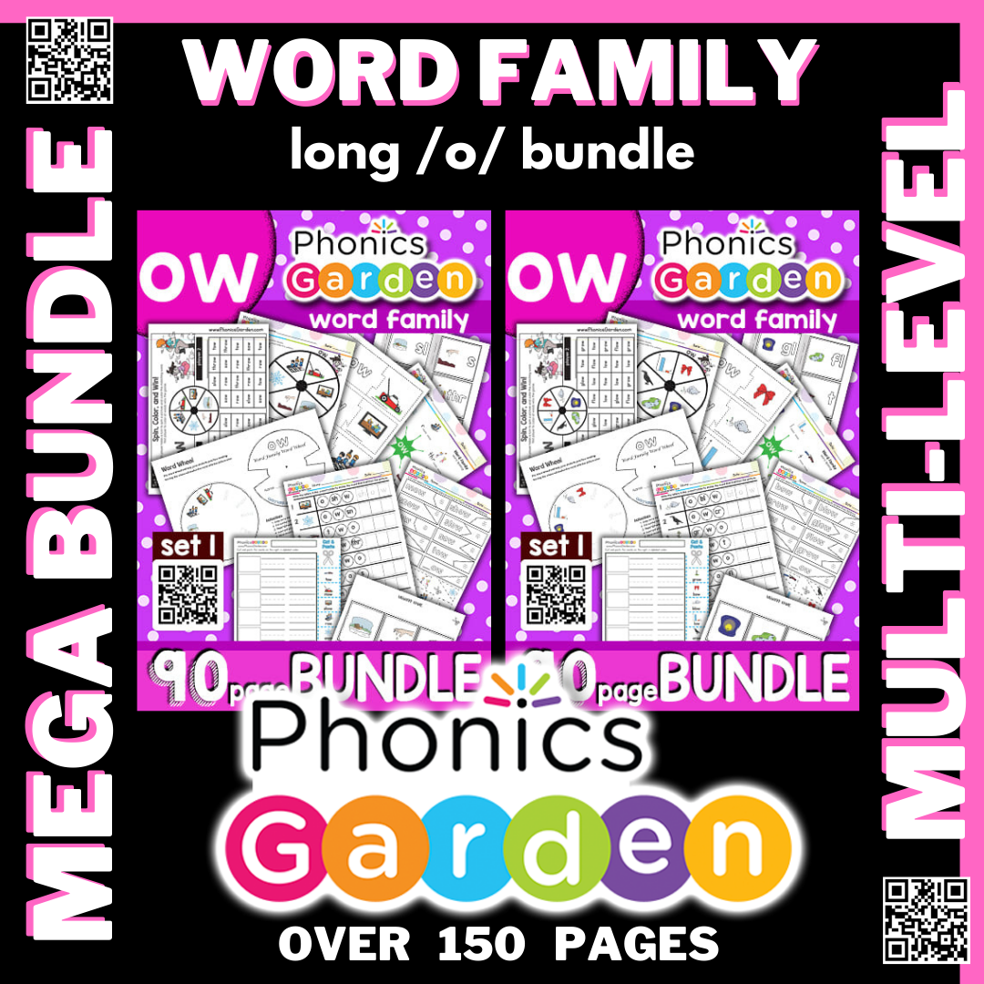 Word Family Multi-Level BUNDLE | Long /O/ | Pat-a-Word | OVER 150 PAGES