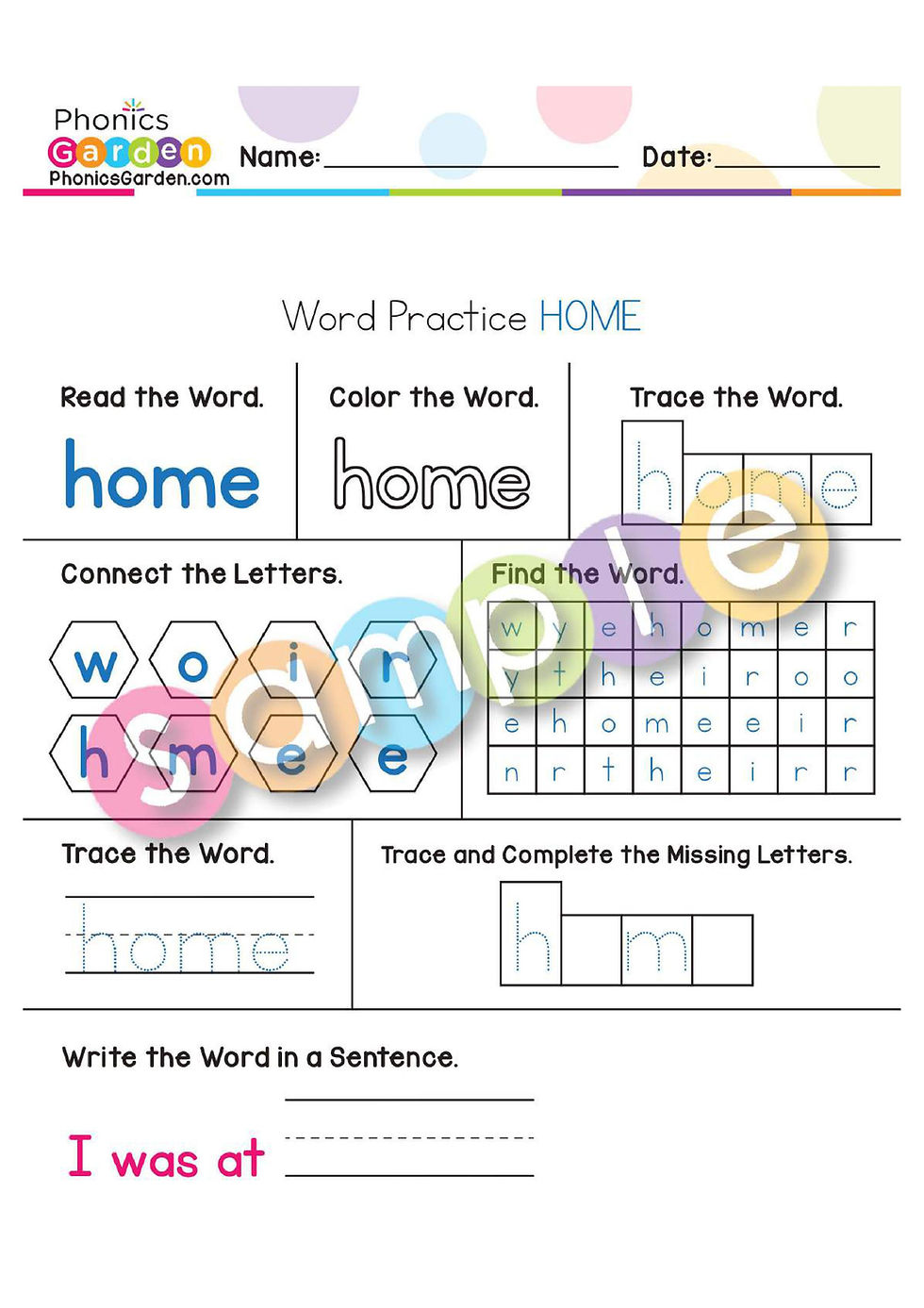 Thumbnail: Sight Word "HOME" | Bundle | 20 Pages