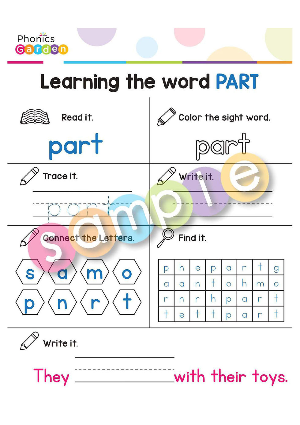 Thumbnail: Sight Word "PART" | Bundle | 20 Pages