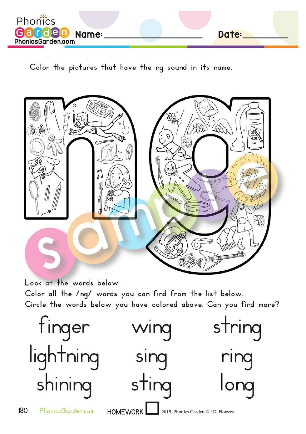 Thumbnail: NG | Consonant Digraph | RED Program | 18 Pages